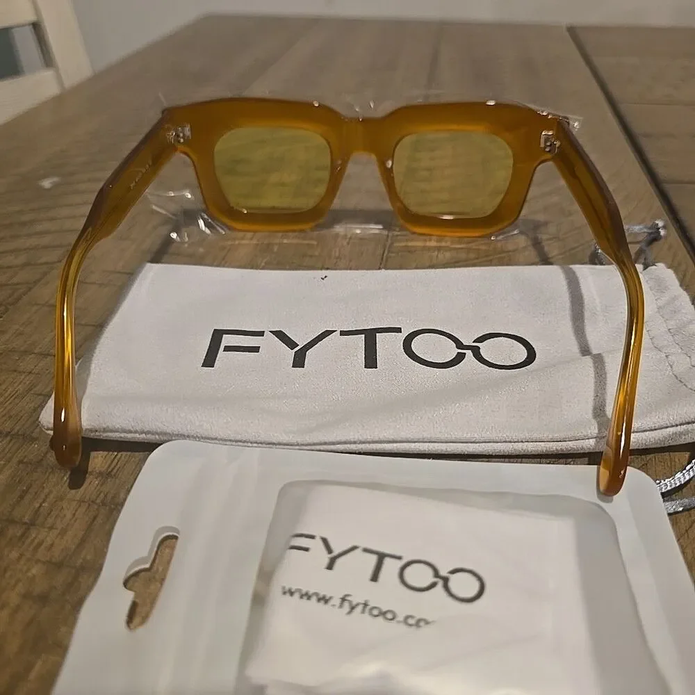 Patsy Chunky Recrangular Eyeglasses Orange Acetate Premium Resin **FRAMES ONLY